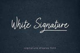 Ejemplo de fuente White Signature #1